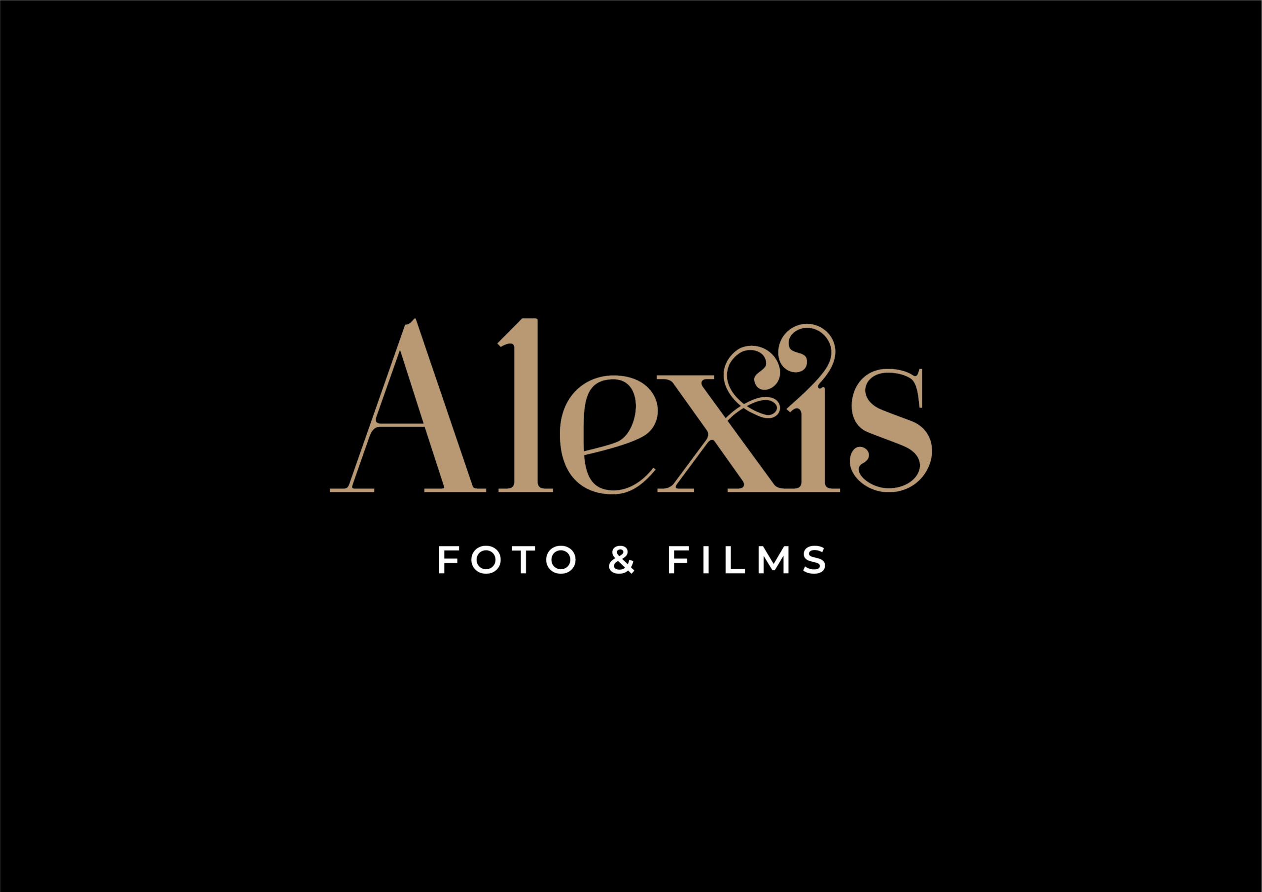 Alexis Foto & Films promotional roll-up with event photography, QR code and contact details